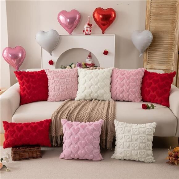 Lovely Valentines Pillow Covers 18x18 inch Set of 2 Valentines Day Decoration - Picture 6 of 7